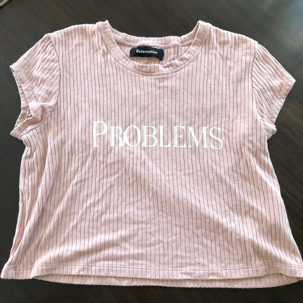 Reformation ribbed graphic tee